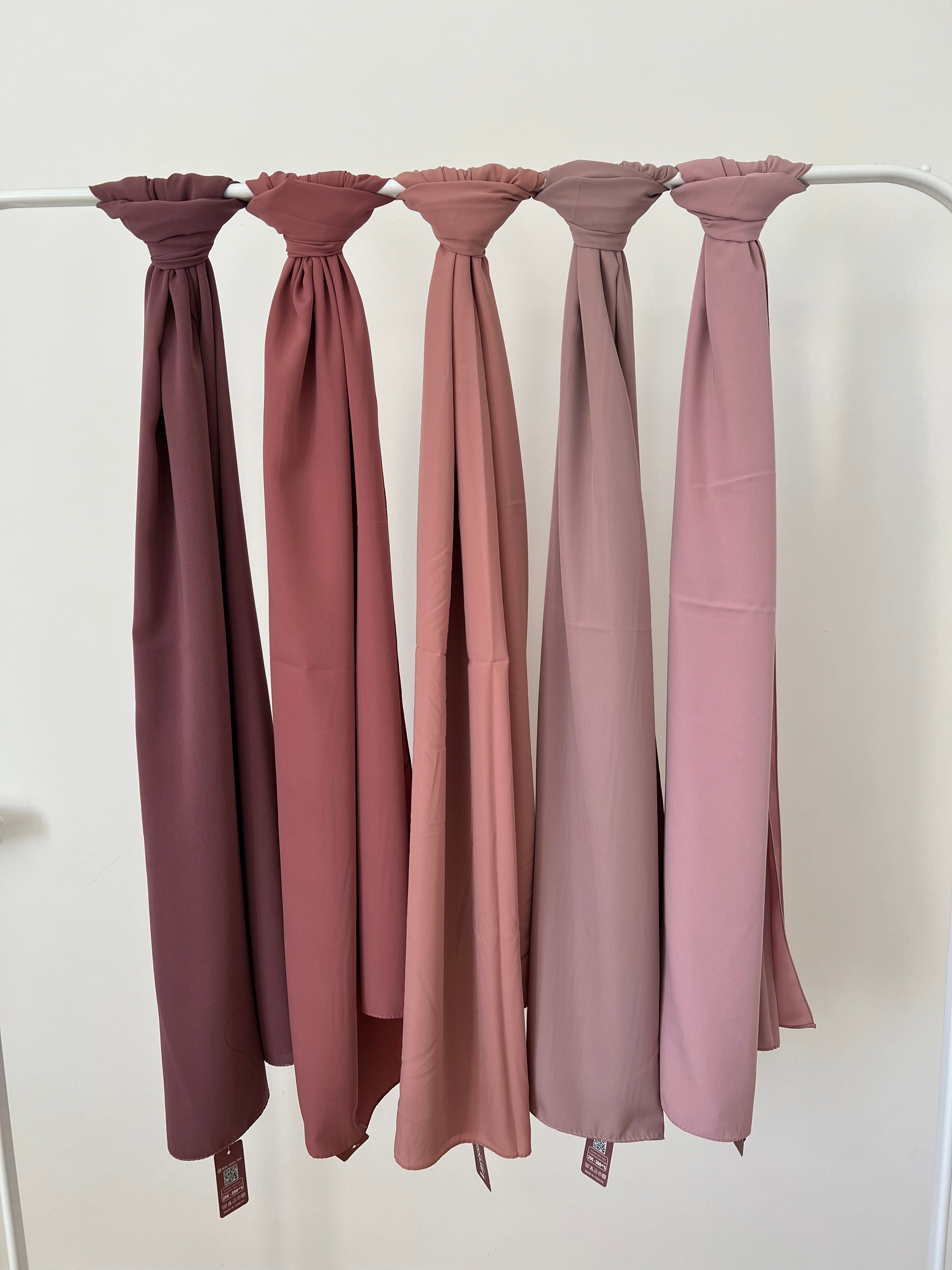 HIJAB SOIE DE MÉDINE : LES VIOLETS ET ROSES