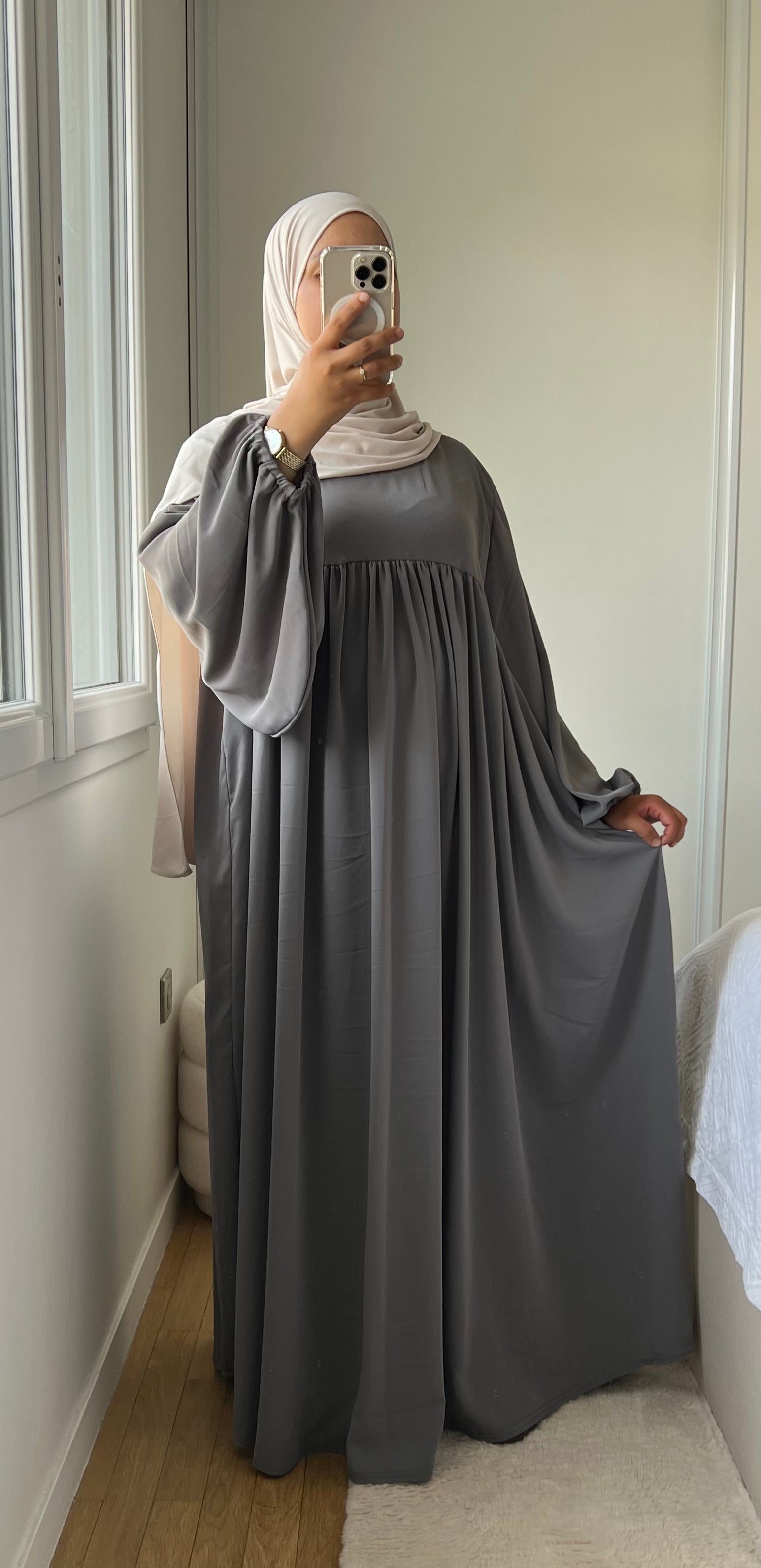 ABAYA SELMA SOIE DE MÉDINE