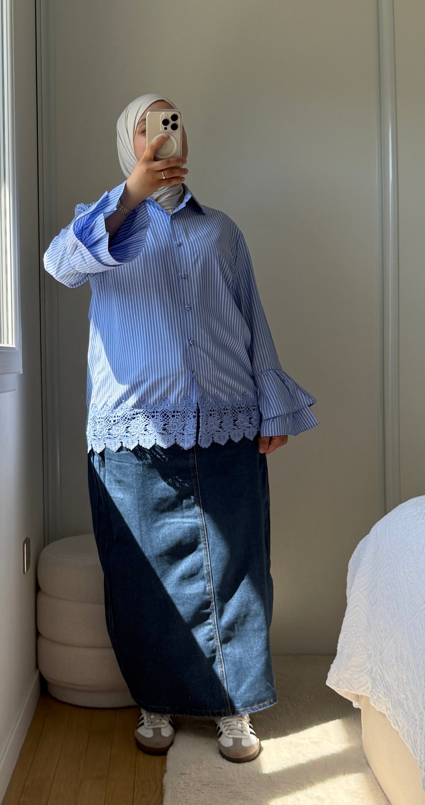 CHEMISE À VOLANTS SALOUA