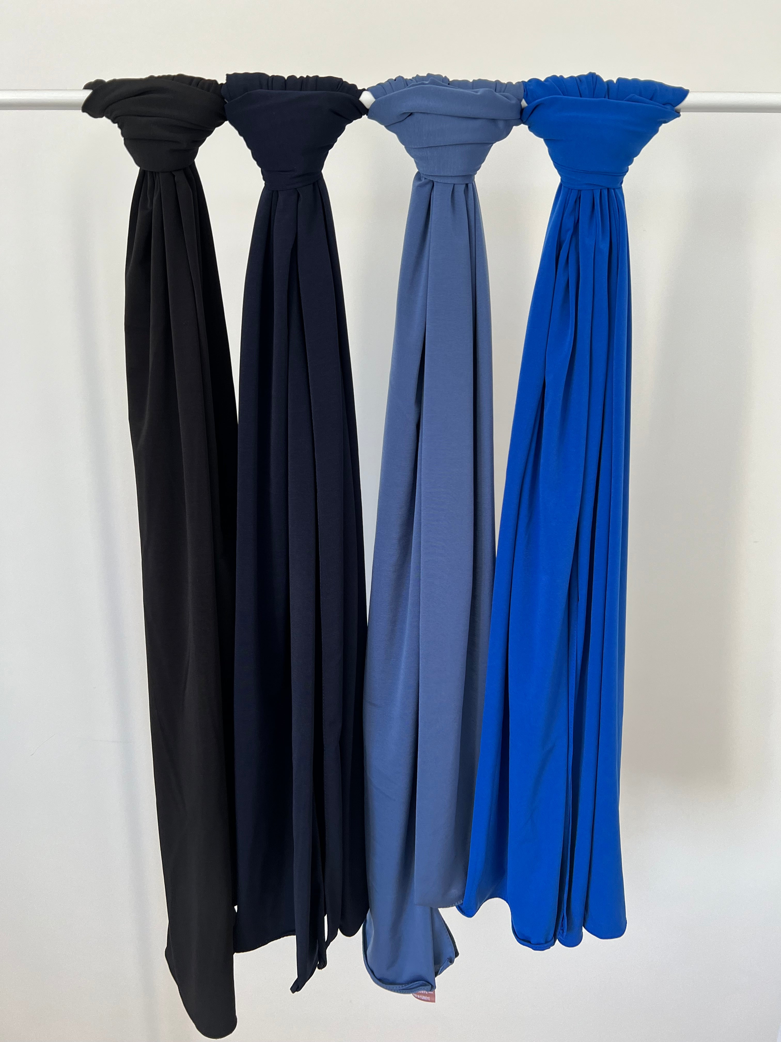 HIJAB JERSEY PREMIUM DE LUXE : LES BLEUS ET NOIR