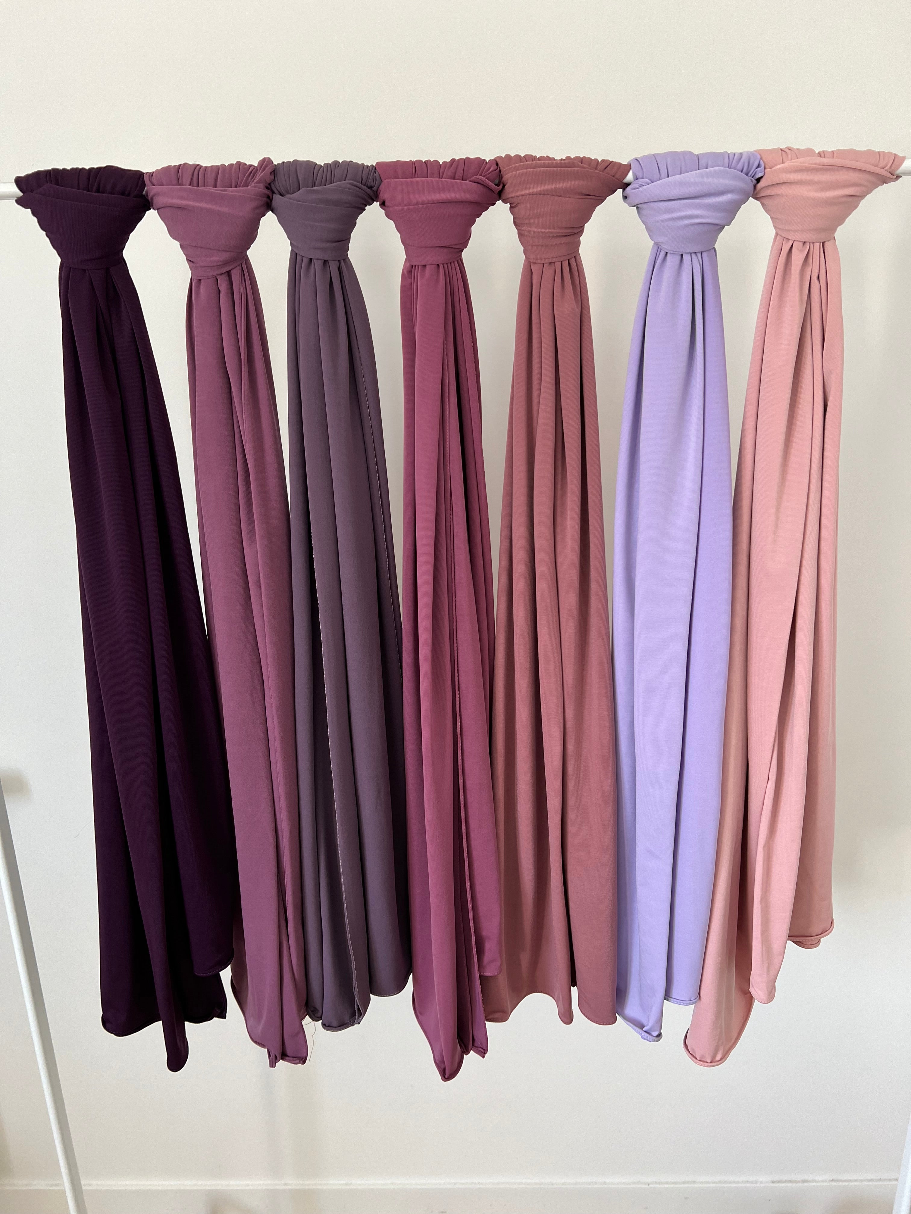 HIJAB JERSEY PREMIUM DE LUXE : LES VIOLETS ET ROSE